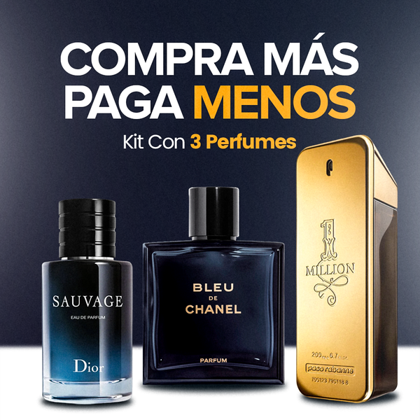 Kit con 3 perfumes Eau De Parfaum (Descuento de fin de año)