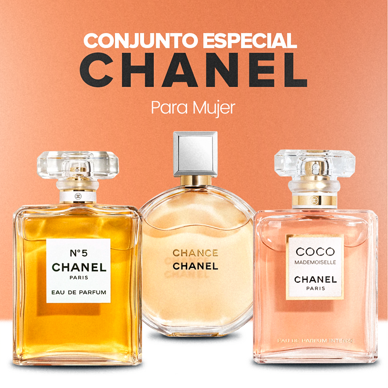 Kit con 3 perfumes Chanel (Promoción de fin de año)